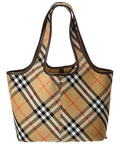 Burberry Check Canvas & Leather Tote (Authentic Pre-Loved)