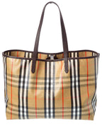 Burberry Highlands Medium Coated Canvas Tote
