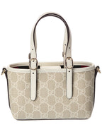 Gucci Gg Emblem Gg Supreme Canvas & Leather Mini Bag