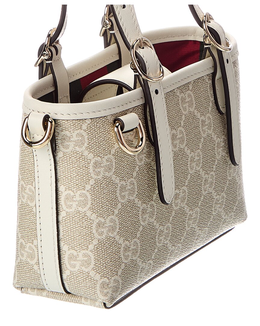 Gucci Gg Emblem Gg Supreme Canvas & Leather Mini Bag