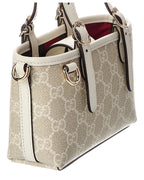 Gucci Gg Emblem Gg Supreme Canvas & Leather Mini Bag