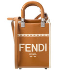 Fendi Sunshine Mini Patent Tote Brown Multi ONE SIZE