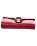 Gucci Red Calfskin Leather Dionysus Chain Wallet Mini (Authentic Pre-Loved)