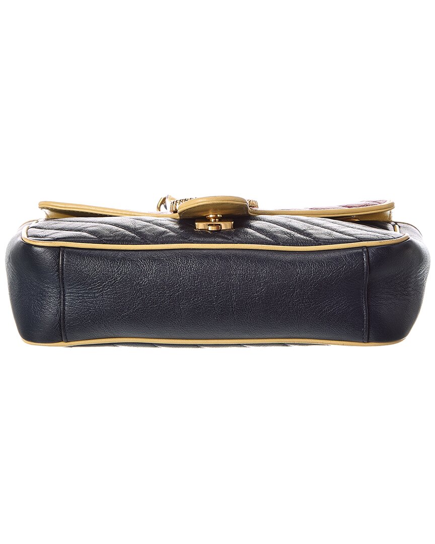 Gucci Multi Calfskin Leather Azalea Diagonal Small Torchon Gg Marmont
