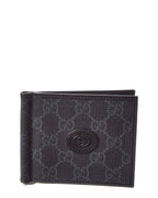 Gucci Black Gg Supreme Canvas Bifold Wallet Compact (Authentic Pre-Loved)