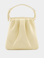 Vittoria Butter Satin Bag with Crystal Handle