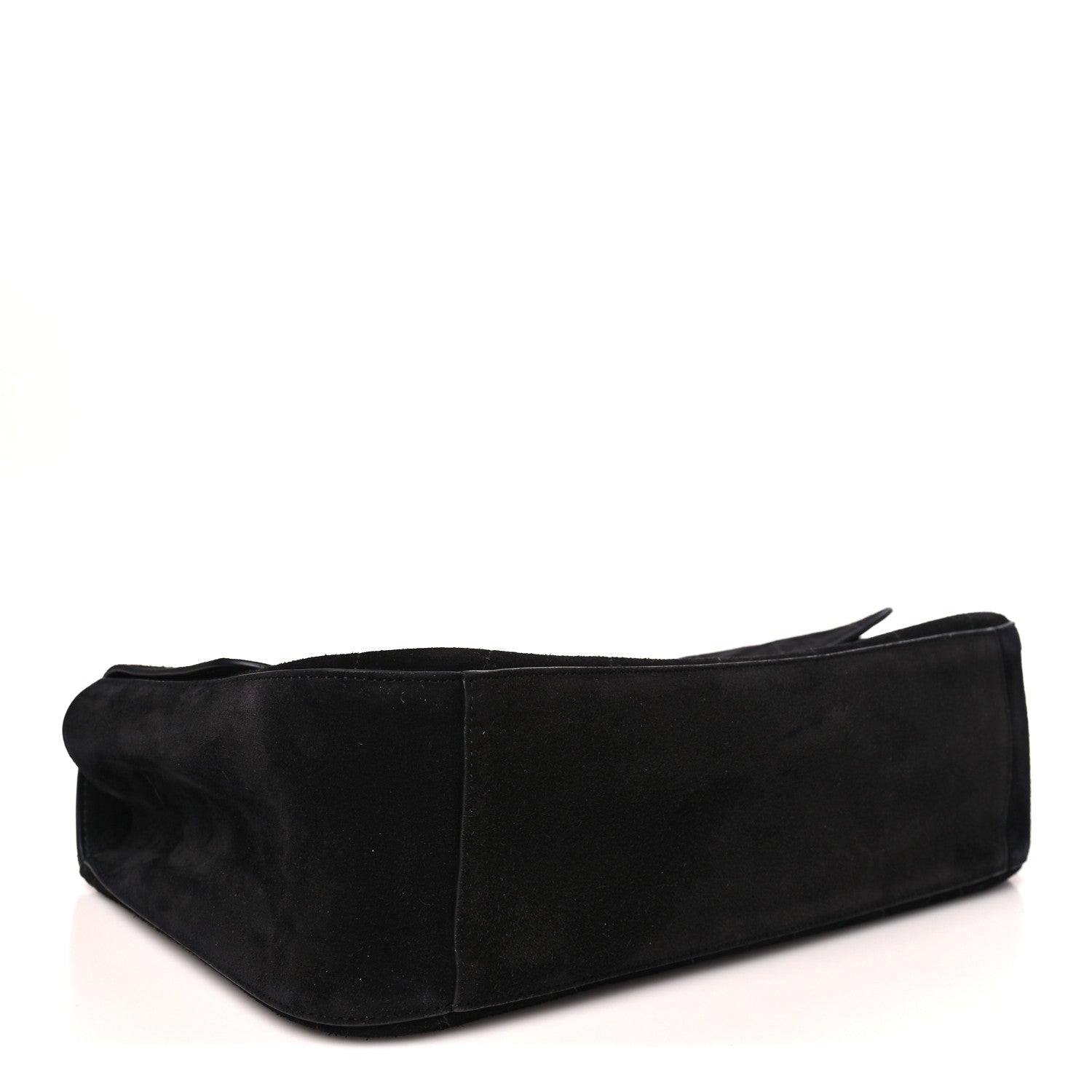 Suede Calfskin Small Souplissimo Maxi Flap Black