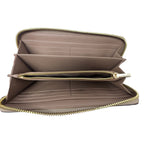 Long Zip Around Wallet In Signature Canvas Designer By Coach, Size: Medium