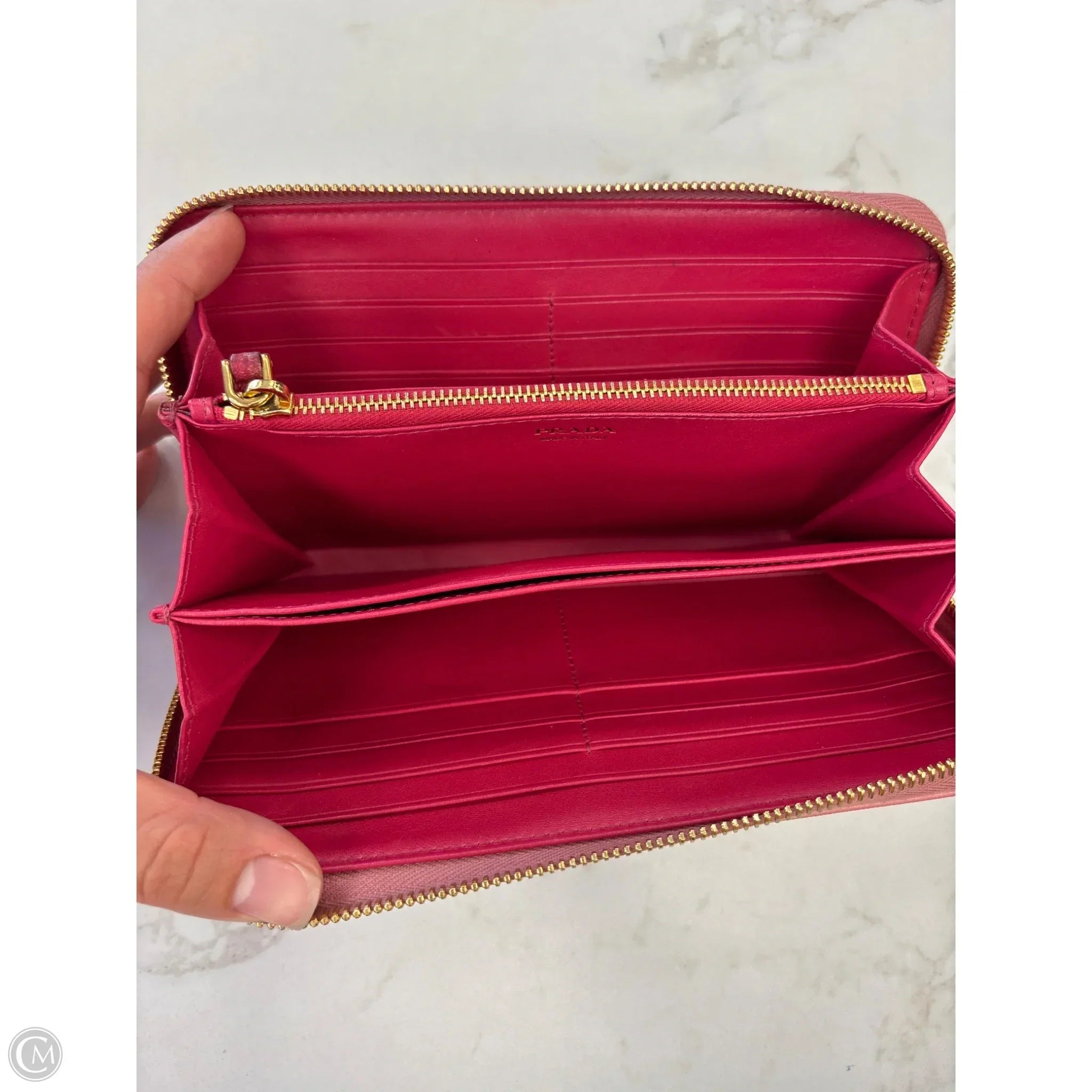 Wallet Luxury Designer By Prada, Size: Large