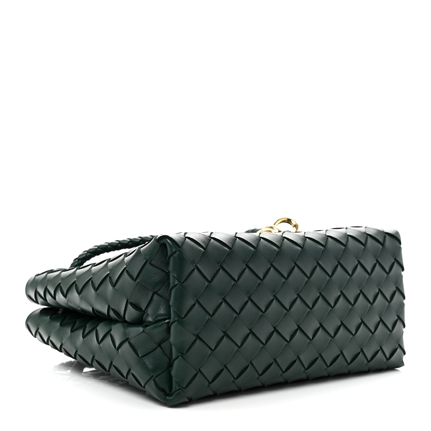 Nappa Intrecciato Small Andiamo Shoulder Bag Emerald Green