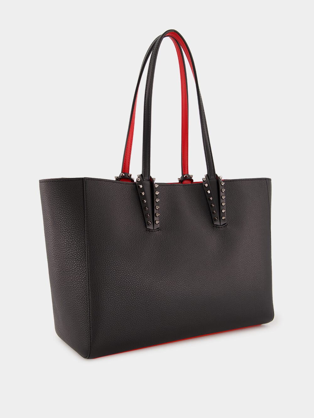 Cabata Small Black Tote Bag with Spikes