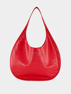 Bright Red Holy Naplack Leather Shoulder Bag
