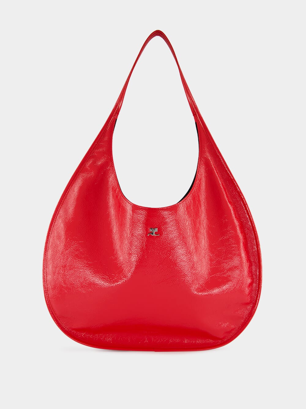 Bright Red Holy Naplack Leather Shoulder Bag