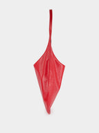 Bright Red Holy Naplack Leather Shoulder Bag