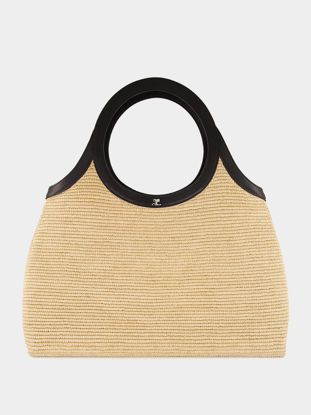 Natural Beige Medium Holy Raffia Bag