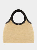 Natural Beige Medium Holy Raffia Bag