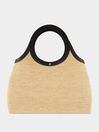 Natural Beige Medium Holy Raffia Bag