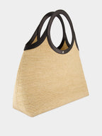 Natural Beige Medium Holy Raffia Bag
