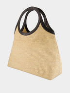 Natural Beige Medium Holy Raffia Bag