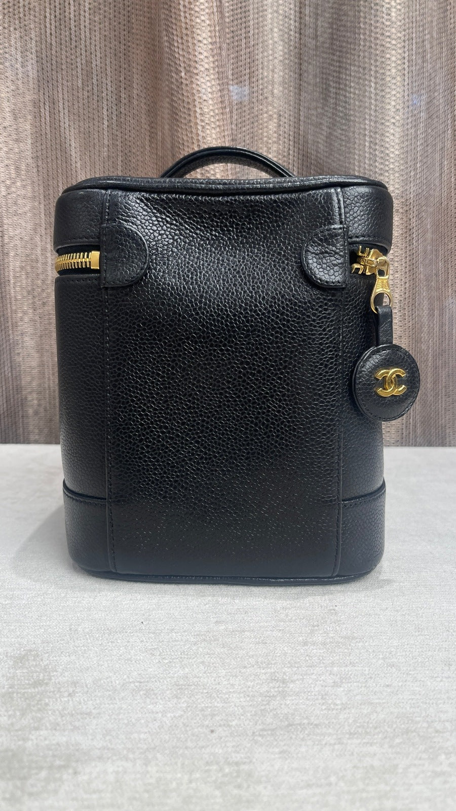 Chanel CC Caviar Vanity Black Case