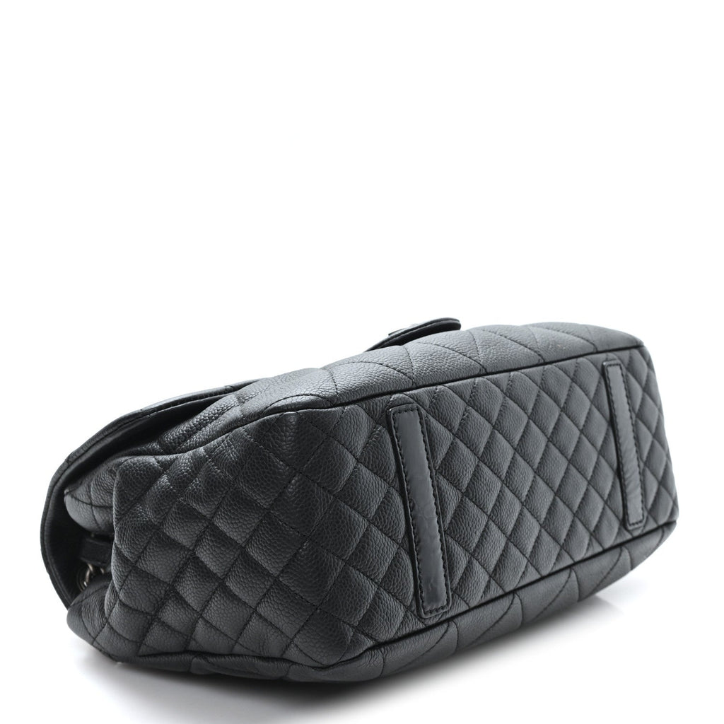 Caviar Quilted Coco Casual Flap Black