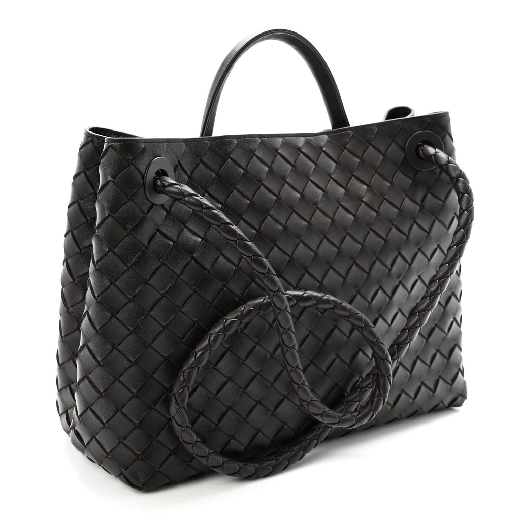 Nappa Intrecciato Medium Andiamo Shoulder Bag Fondant
