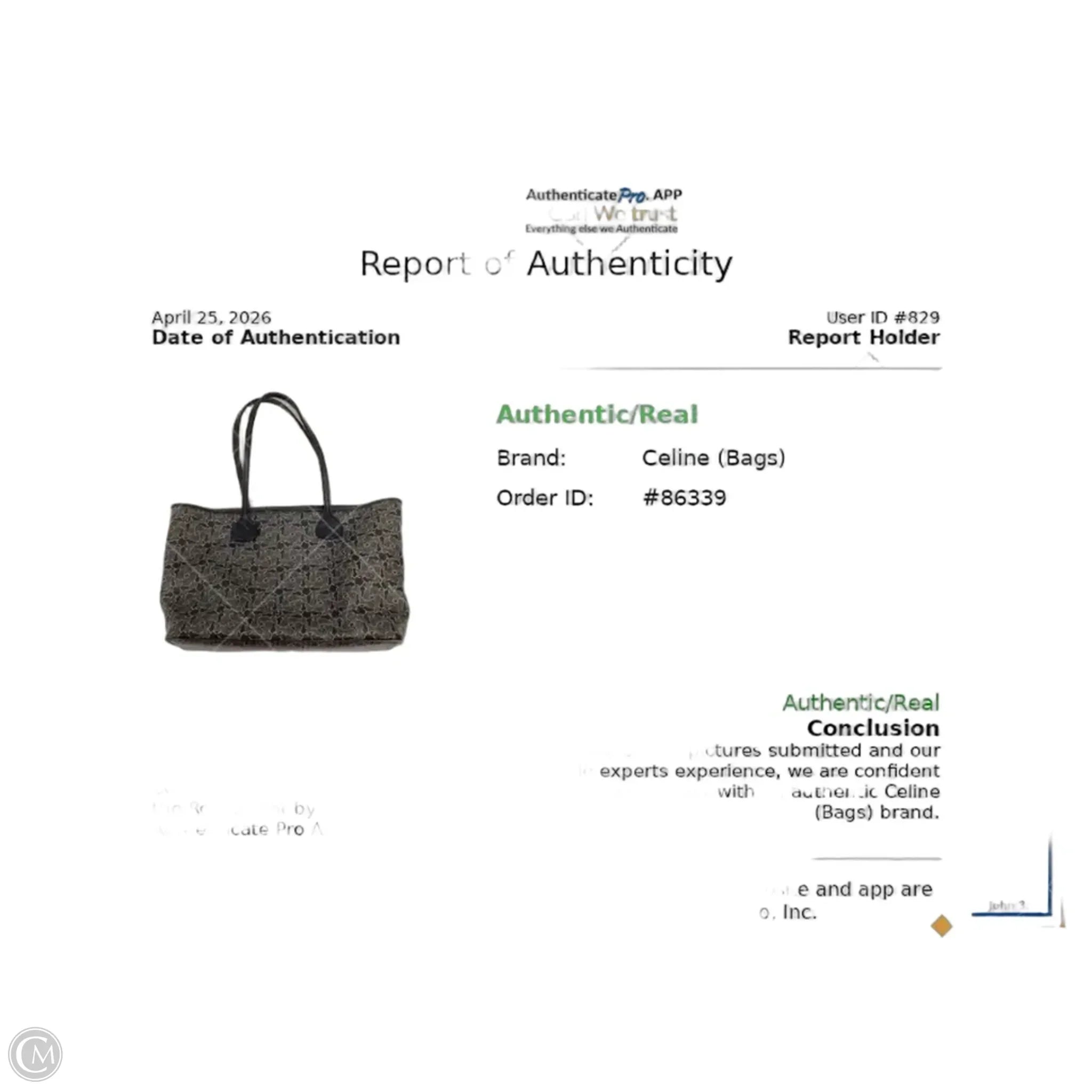 Handbag Luxury Designer By Celine, Size: Small
