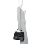 Caviar Quilted Jumbo Kelly Flap Black