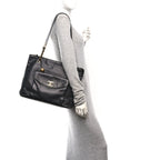 Caviar Flap Shoulder Bag Black
