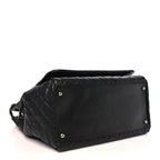 Calfskin Quilted Istanbul Accordion Large Flap Black