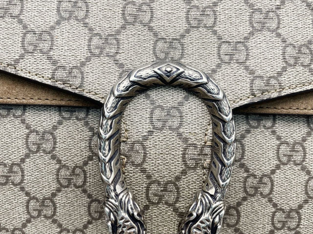 Gucci Dionysus Top Handle Chain Bag Gg Coated Canvas Beige Canvas Shoulder Bag Bag (Authentic Pre-Loved)