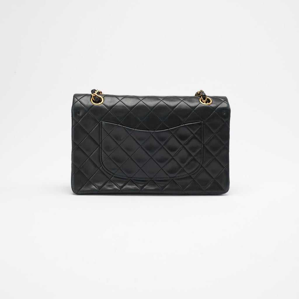 Chanel Vintage Black Classic Double Flap Bag 1991
