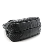 Nappa Intrecciato Medium Campana Shoulder Bag Black