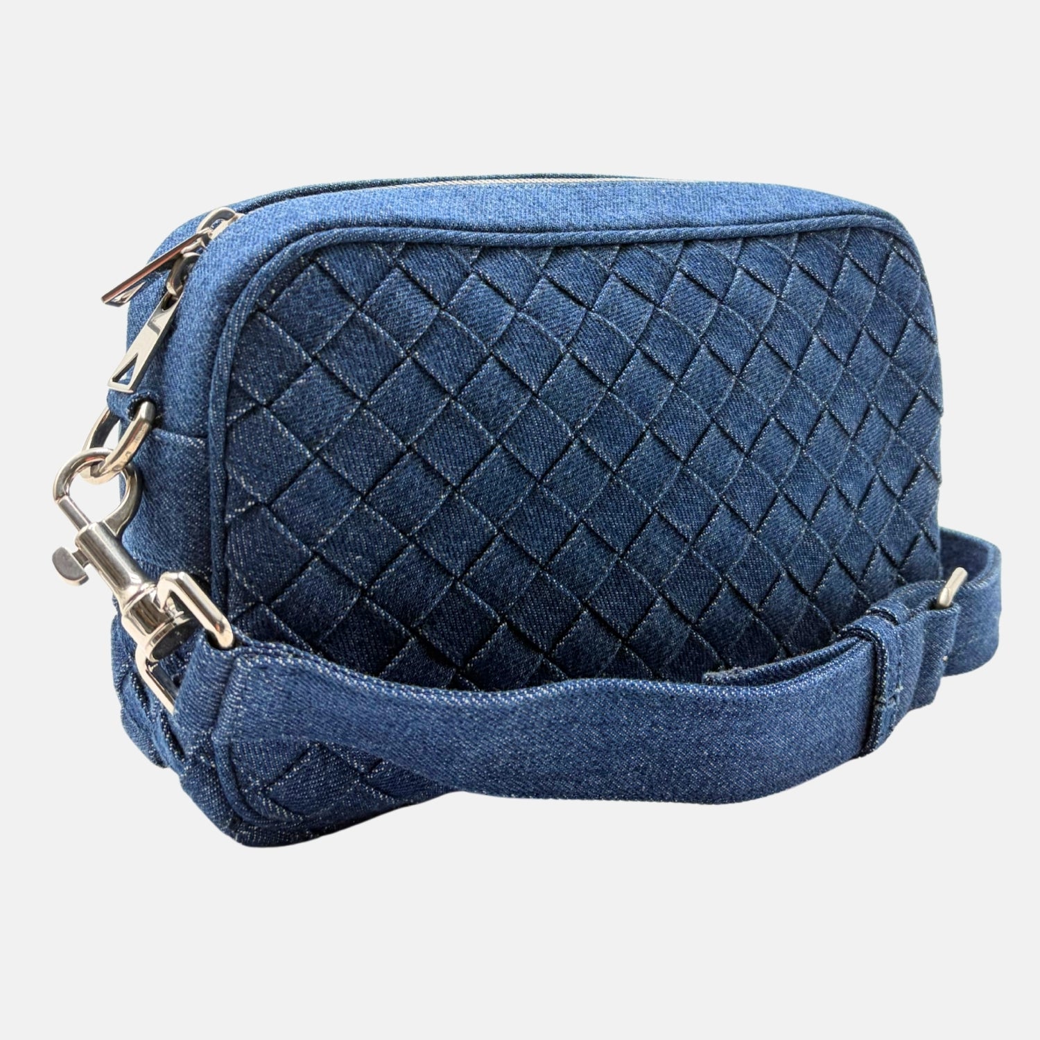 Crossbody Intrecciato Quilted Denim