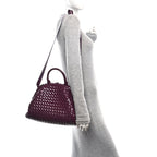 Polished Nappa Intrecciato Small Padded The Handle Tote Mystic