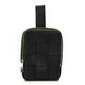 Calfskin Intrecciato Mini Cassette Sling Bag Black Parakeet