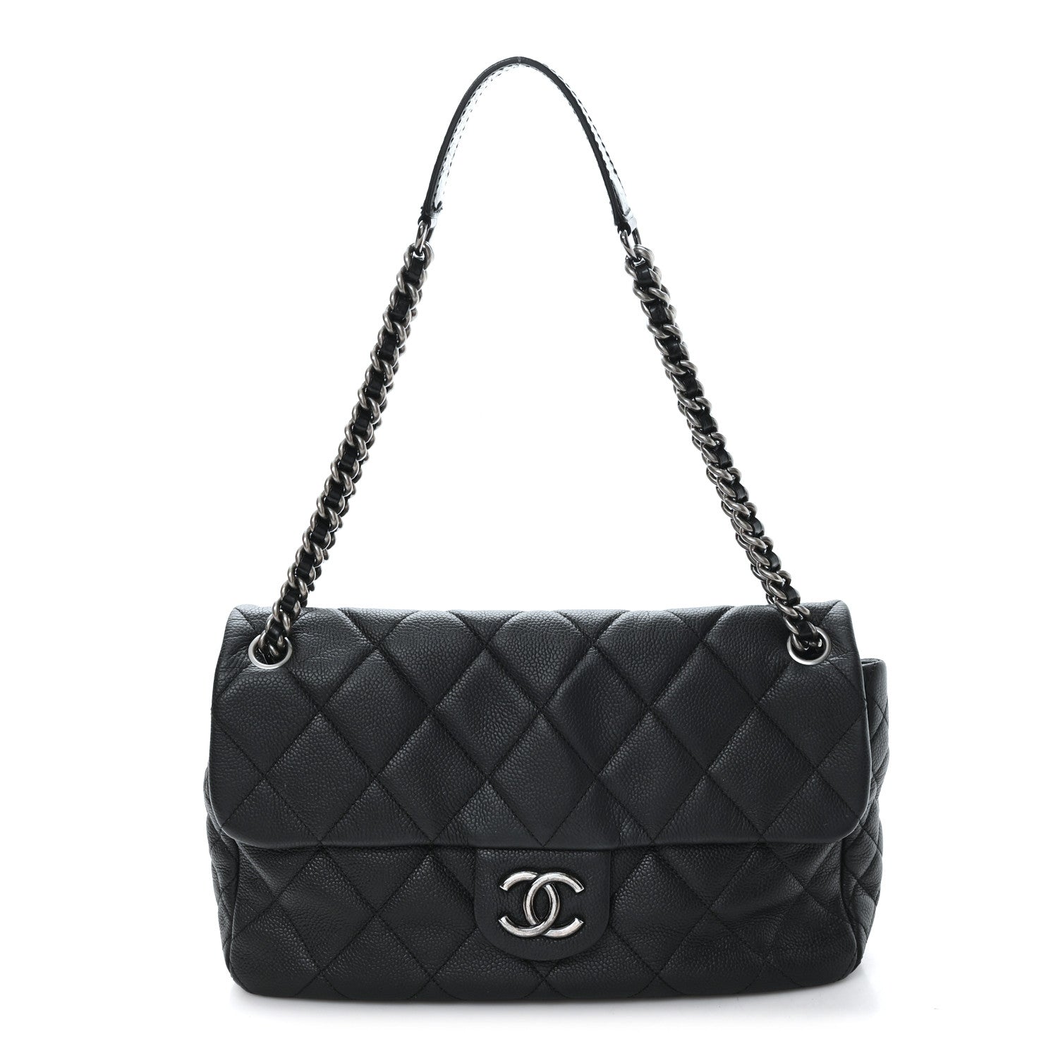 Caviar Quilted Coco Casual Flap Black