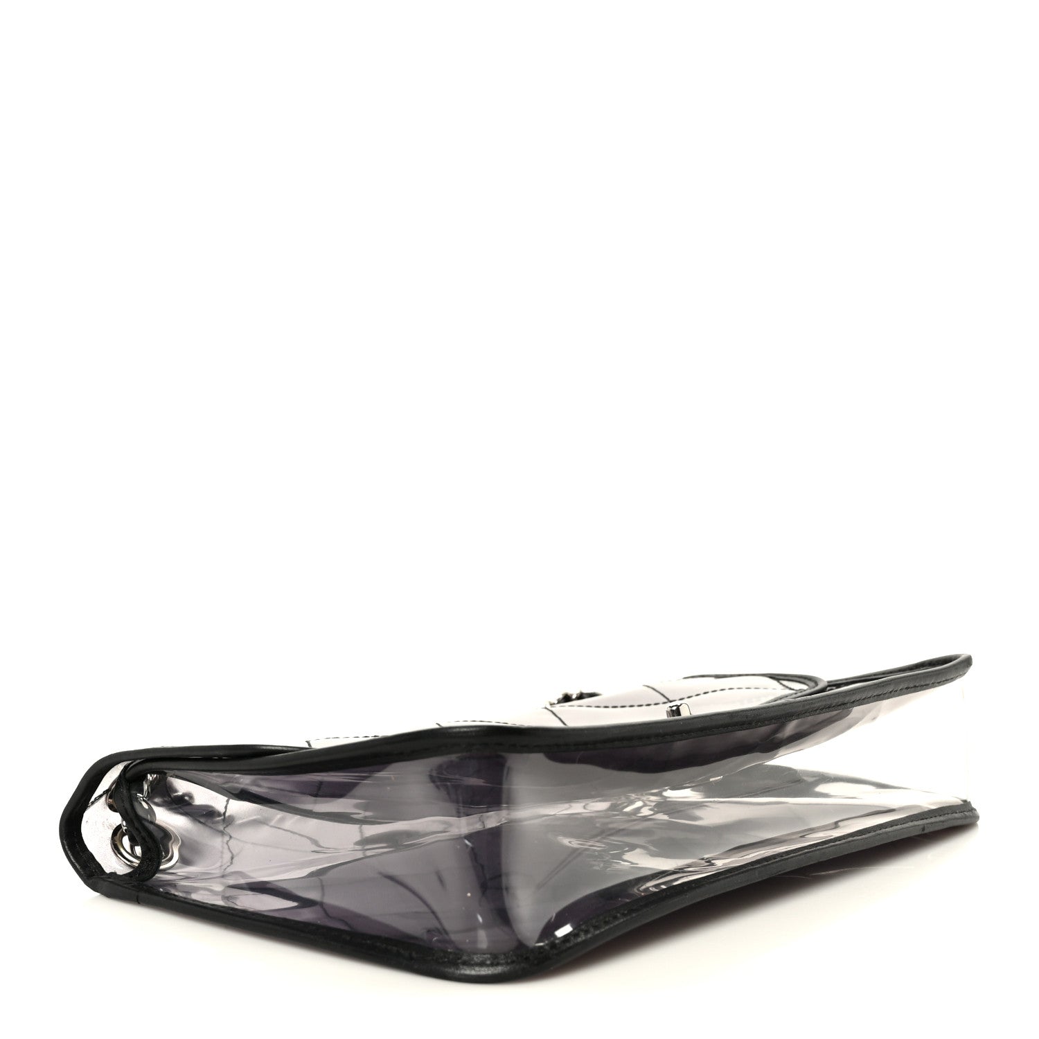 Vinyl Quilted Degrade Jumbo Single Flap Black