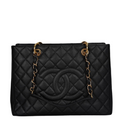 Chanel Black Grand Shopping Tote Black GST Bag Caviar 2012