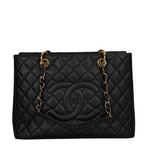 Chanel Black Grand Shopping Tote Black GST Bag Caviar 2012