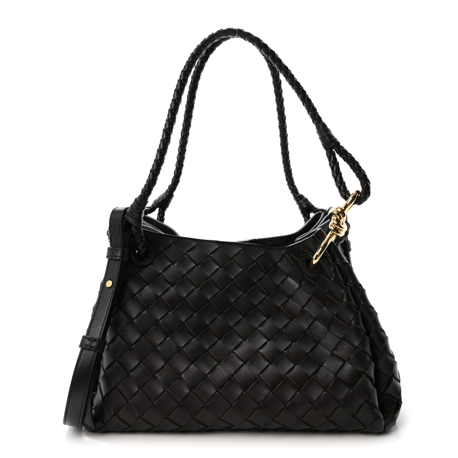 Nappa Intrecciato Medium Parachute Shoulder Bag Fondant