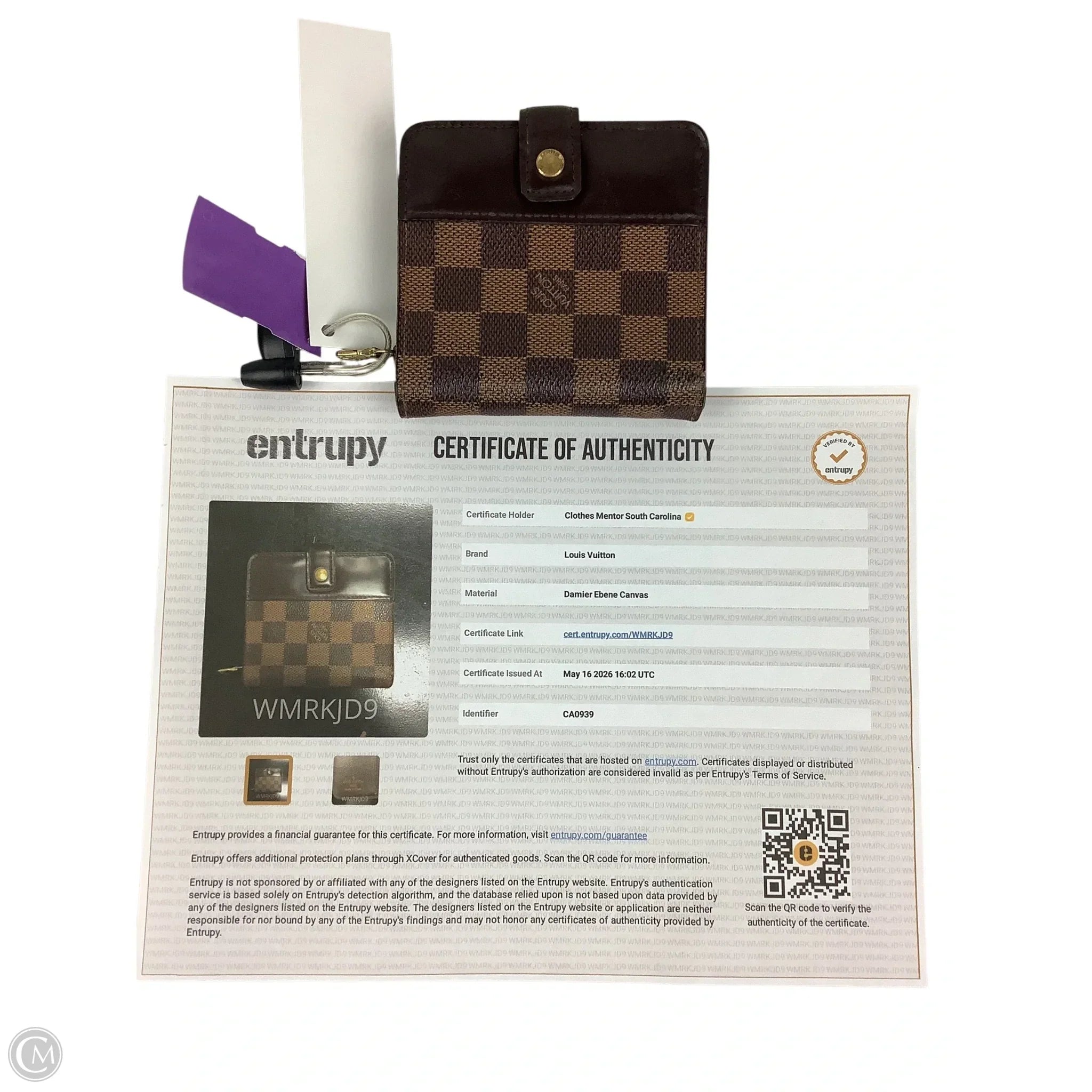 Wallet Luxury Designer By Louis Vuitton, Size: Small (as is)