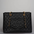 Chanel Black Grand Shopping Tote Black GST Bag Caviar 2012
