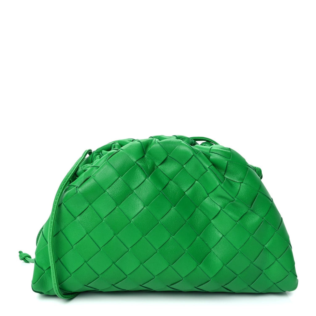 Nappa Intrecciato The Mini Pouch Clutch  Parakeet