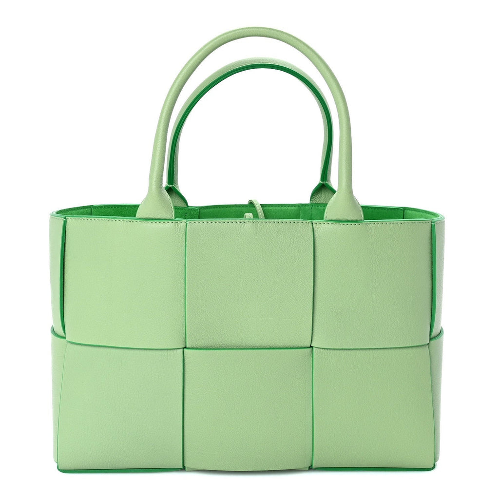 Nappa Maxi Intrecciato Medium Arco Tote  Pistachio Parakeet