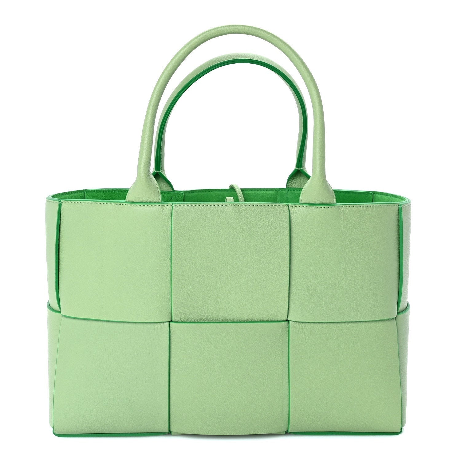 Nappa Maxi Intrecciato Medium Arco Tote  Pistachio Parakeet