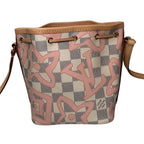 Louis Vuitton Damier Tahitienne Bucket Crossbody Bag Azur Nano