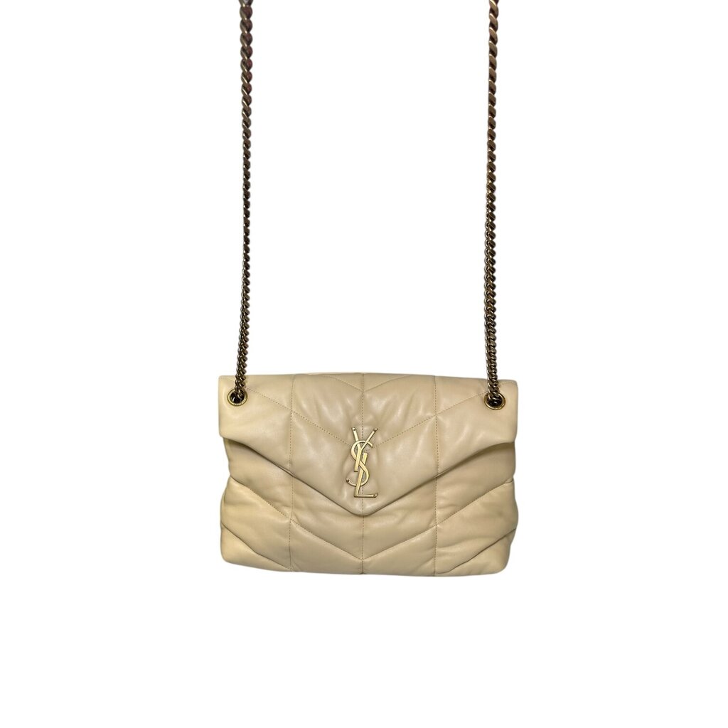 Saint Laurent YSL Loulou Puffer Shoulder Bag Jaune Pa Medium