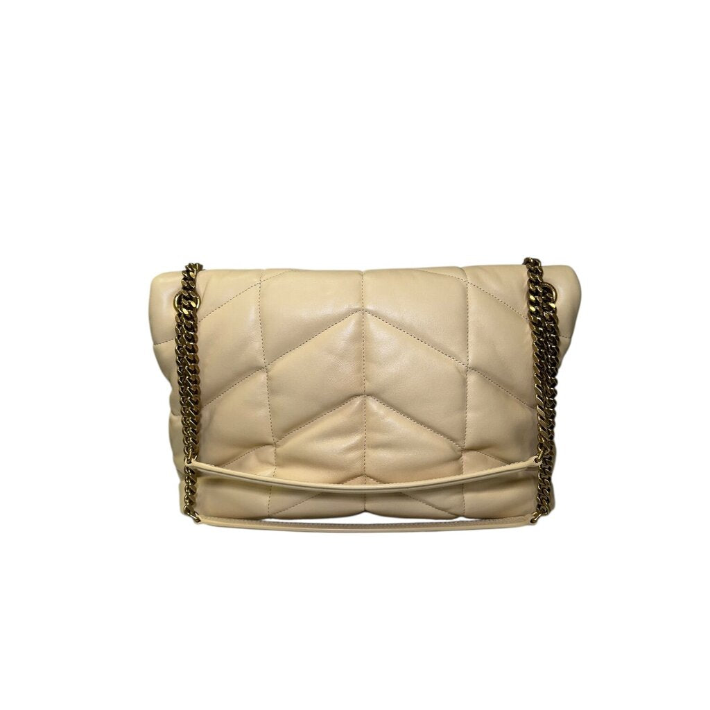 Saint Laurent YSL Loulou Puffer Shoulder Bag Jaune Pa Medium