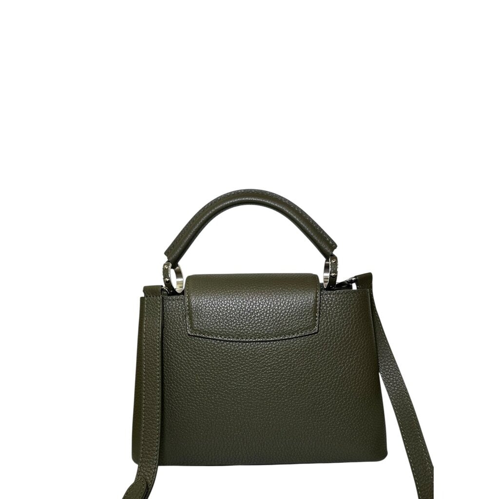 Louis Vuitton Capucines Top Handle Leather Bag Green BB